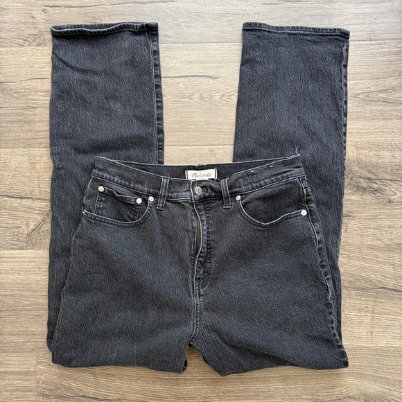 Madewell Faded Black High Rise 90s Straight Jeans Size 30 Women - Picture 15 of 15